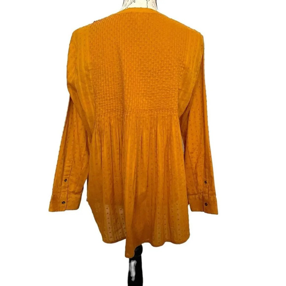 J. Jill Swiss Dot Popover Peasant Top Size Small Petite Lightweight oversized - Picture 3 of 8